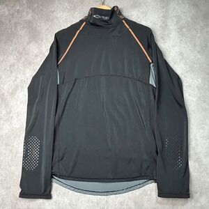Shock Doctor Mens XL Neckguard Hockey Shirt Black Gray Long Sleeve Compression